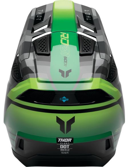 Casque cross Thor Fleet Camber - Noir Vert Gris