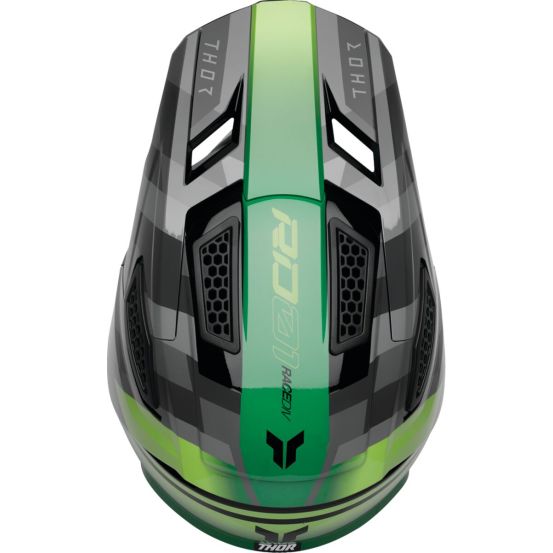 Casque cross Thor Fleet Camber - Noir Vert Gris