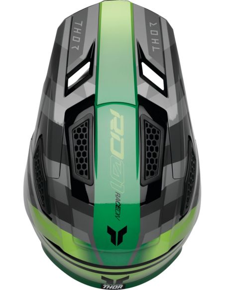 Casque cross Thor Fleet Camber - Noir Vert Gris