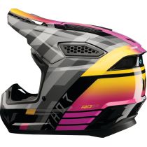 Casque cross Thor Fleet Camber - Noir Gros Rose Orange 2