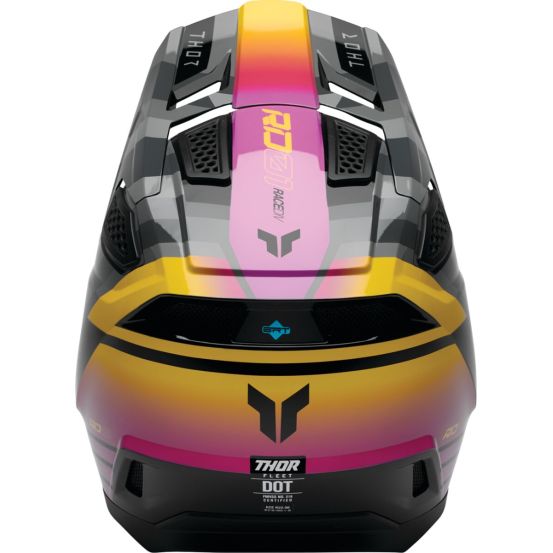 Casque cross Thor Fleet Camber - Noir Gros Rose Orange