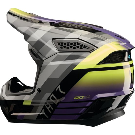 Casque cross Thor Fleet Camber - Gris Violet Jaune