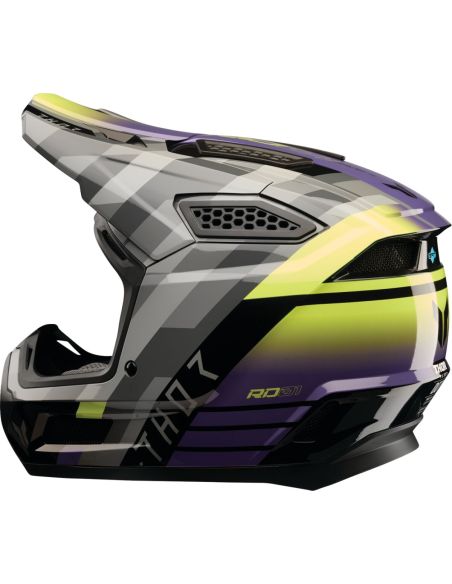 Casque cross Thor Fleet Camber - Gris Violet Jaune