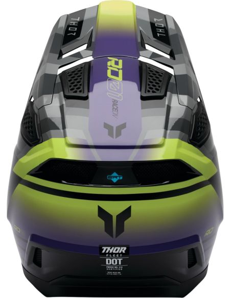 Casque cross Thor Fleet Camber - Gris Violet Jaune