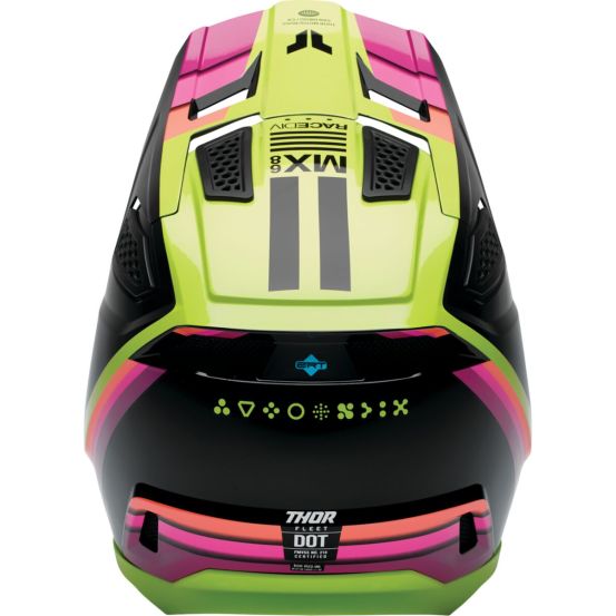 Casque cross Thor Fleet Defy - Noir Jaune Rose