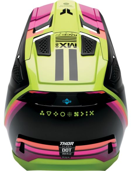 Casque cross Thor Fleet Defy - Noir Jaune Rose