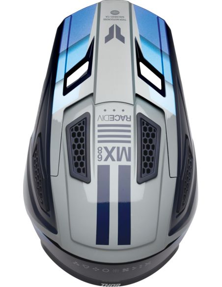 Casque cross Thor Fleet Defy - Noir Gris Bleu