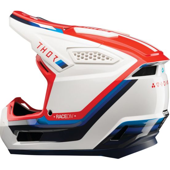 Casque cross Thor Fleet Defy - Blanc Rouge Bleu