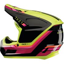 Casque cross enfant Thor Fleet Defy - Noir Jaune Rose 2