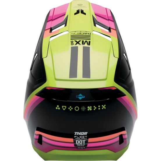 Casque cross enfant Thor Fleet Defy - Noir Jaune Rose