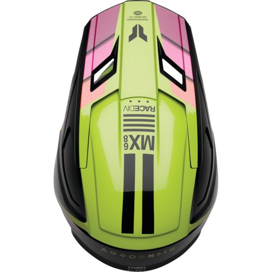 Casque cross enfant Thor Fleet Defy - Noir Jaune Rose