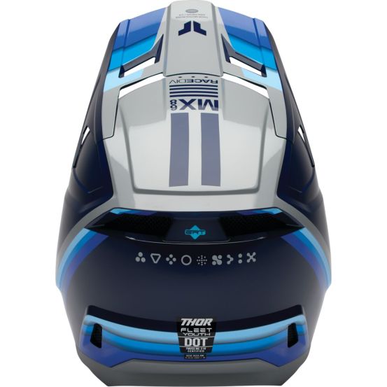 Casque cross enfant Thor Fleet Defy - Bleu Gris