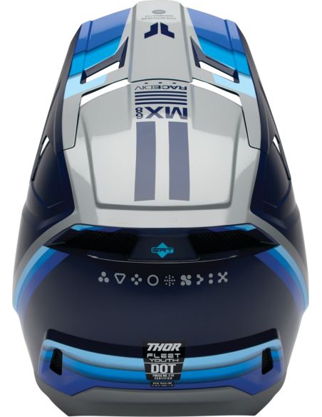Casque cross enfant Thor Fleet Defy - Bleu Gris