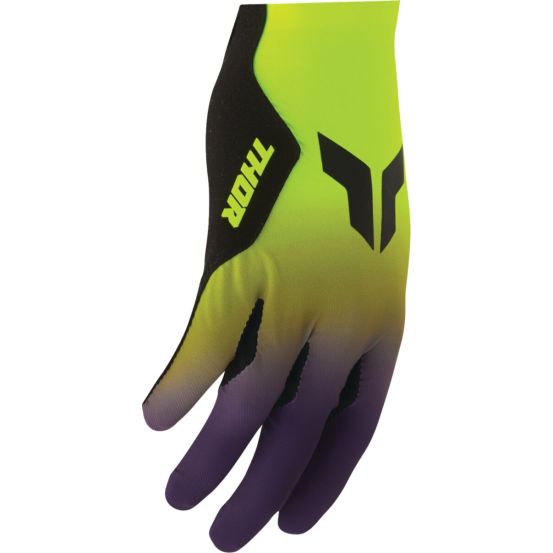 Gants cross Thor 2026 Sportmode - Iconic Jaune Fluo Violet
