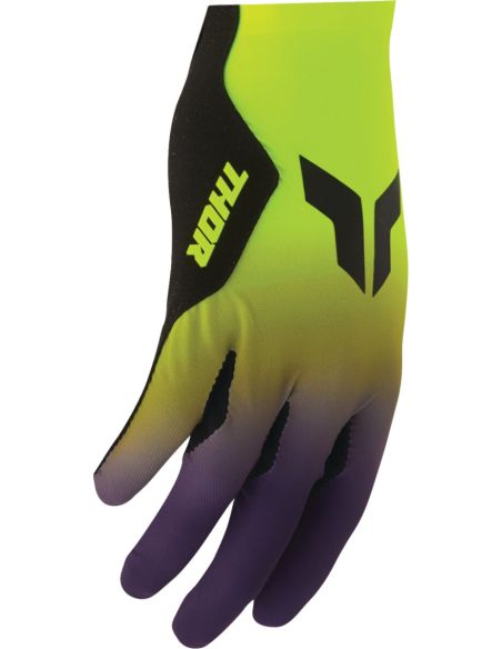 Gants cross Thor 2026 Sportmode - Iconic Jaune Fluo Violet