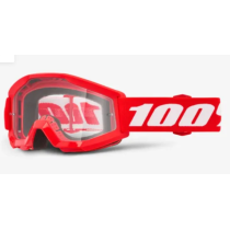 Masque cross enfant Mini 100% Strata Rouge - Ecran clair