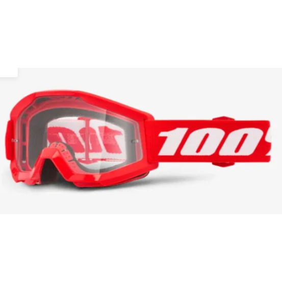 Masque cross enfant Mini 100% Strata Rouge - Ecran clair