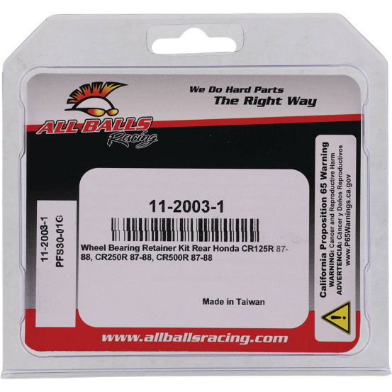 Bague de maintien roulement de roue arrière ALL BALLS - HONDA CR125R 1987-1988 / CR250R 1987-1988 / CR500R 1987-1988