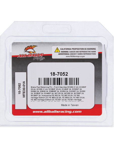 Kit vis de plaquettes de frein avant ALL BALLS - KTM / HUSQVARNA / GAS-GAS