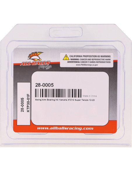 Kit roulements de bras oscillant ALL BALLS - YAMAHA XTZ12 Super Tenere 2012-2024