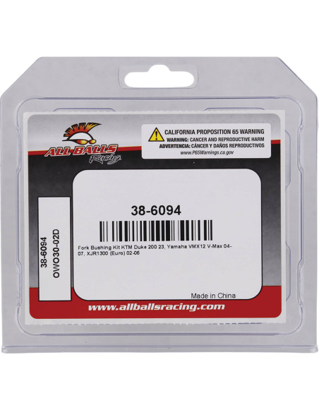 Kit bagues de friction fourche ALL BALLS - YAMAHA / KTM