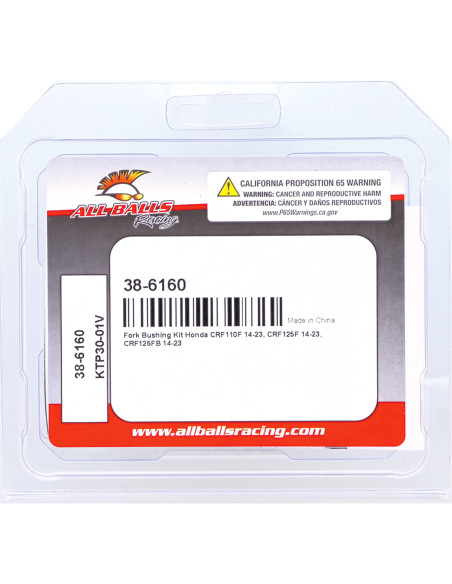 Kit bagues de friction fourche ALL BALLS - HONDA CRF110F 2014-2025 / CRF125F 2014-2025 / CRF125FB 2014-2025 / XR150LE 2023