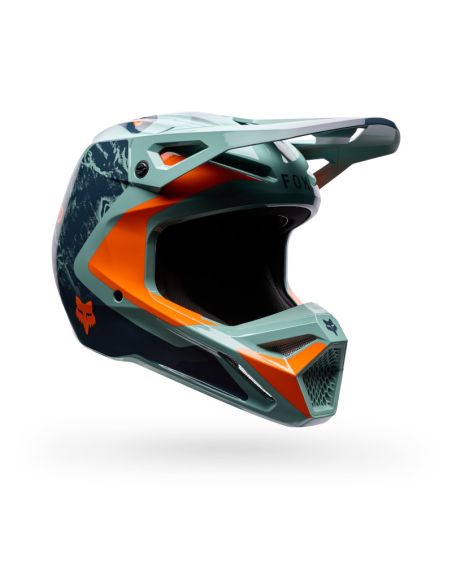 Casque cross Fox 2026 V1 Image - Bleu Arctique