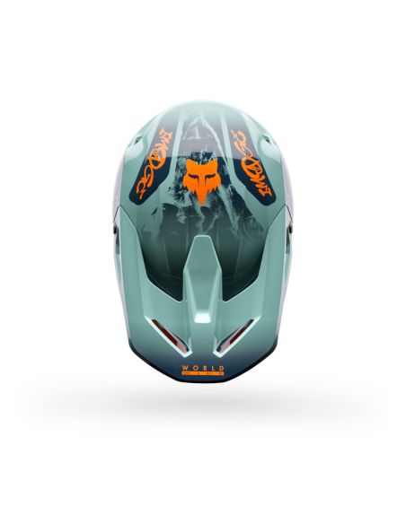 Casque cross Fox 2026 V1 Image - Bleu Arctique