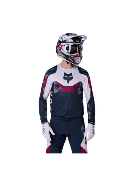 Maillot cross Fox 2026 Flexair Tactile - Blanc