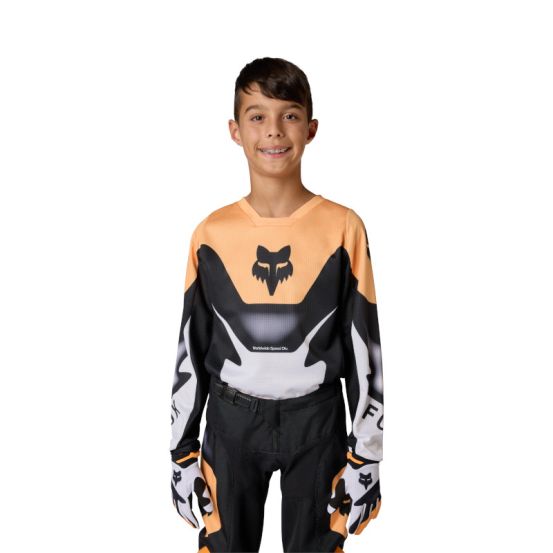 Maillot cross enfant Fox 2026 180 Noble - Noir Blanc
