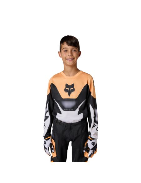 Maillot cross enfant Fox 2026 180 Noble - Noir Blanc