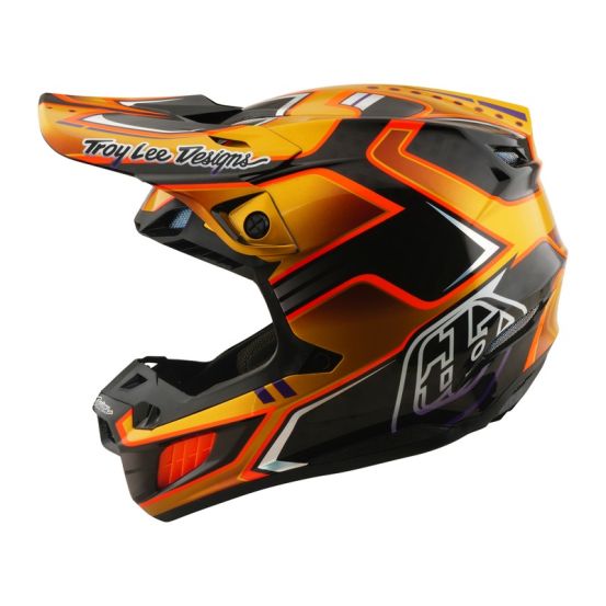 Casque cross Troy Lee Designs 2026 SE5 Carbon Crest - Or