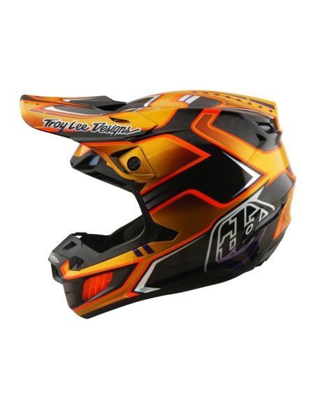 Casque cross Troy Lee Designs 2026 SE5 Carbon Crest - Or