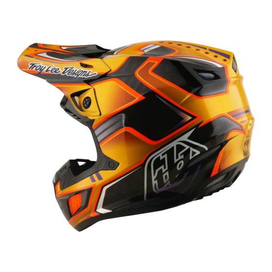 Casque cross Troy Lee Designs 2026 SE5 Carbon Crest - Or