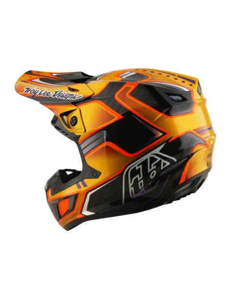 Casque cross Troy Lee Designs 2026 SE5 Carbon Crest - Or