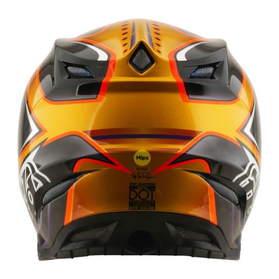 Casque cross Troy Lee Designs 2026 SE5 Carbon Crest - Or