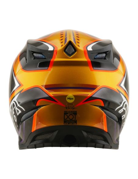 Casque cross Troy Lee Designs 2026 SE5 Carbon Crest - Or