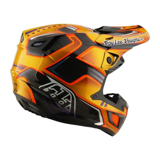 Casque cross Troy Lee Designs 2026 SE5 Carbon Crest - Or