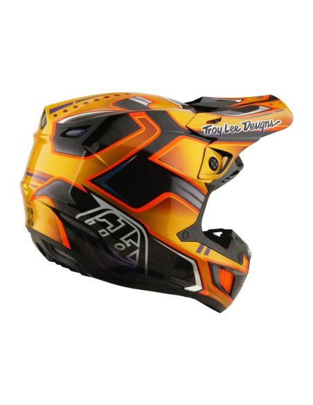 Casque cross Troy Lee Designs 2026 SE5 Carbon Crest - Or