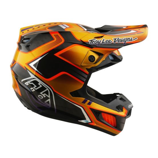 Casque cross Troy Lee Designs 2026 SE5 Carbon Crest - Or