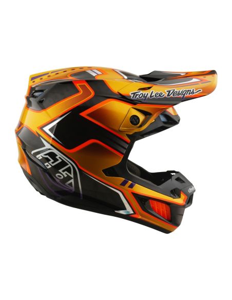 Casque cross Troy Lee Designs 2026 SE5 Carbon Crest - Or