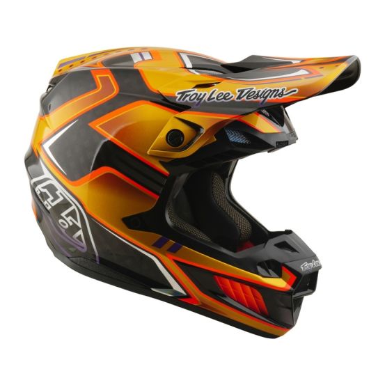 Casque cross Troy Lee Designs 2026 SE5 Carbon Crest - Or