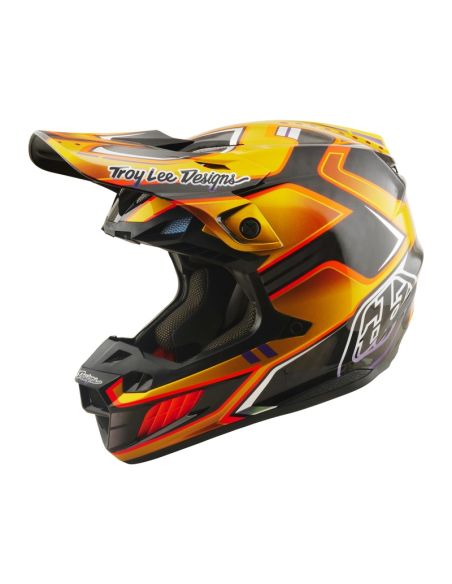 Casque cross Troy Lee Designs 2026 SE5 Carbon Crest - Or