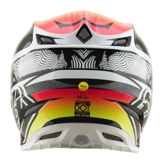 Casque cross Troy Lee Designs 2026 SE5 Carbon Lined Up - Blanc