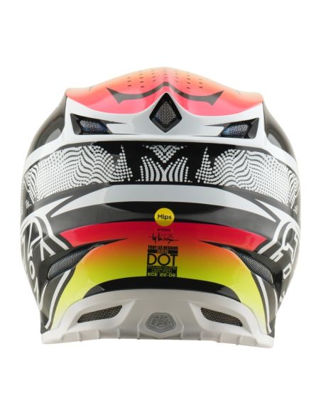 Casque cross Troy Lee Designs 2026 SE5 Carbon Lined Up - Blanc