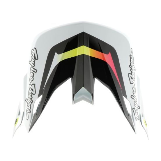Casque cross Troy Lee Designs 2026 SE5 Carbon Lined Up - Blanc