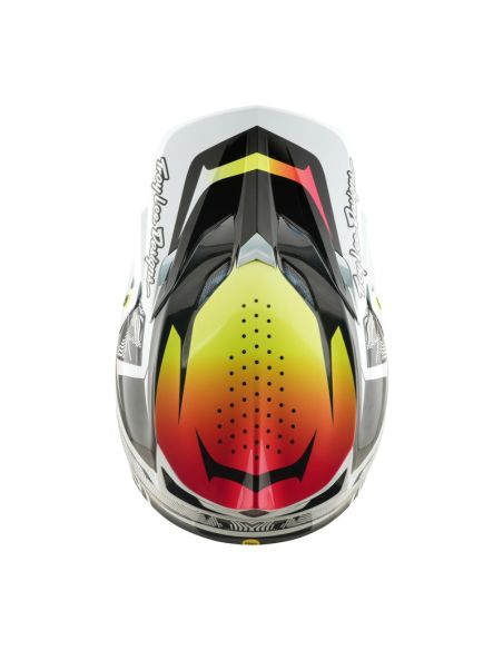 Casque cross Troy Lee Designs 2026 SE5 Carbon Lined Up - Blanc