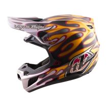 Casque cross Troy Lee Designs 2026 SE5 Carbon Overspray - Noir Or