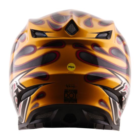 Casque cross Troy Lee Designs 2026 SE5 Carbon Overspray - Noir Or