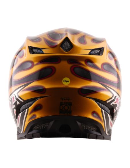 Casque cross Troy Lee Designs 2026 SE5 Carbon Overspray - Noir Or